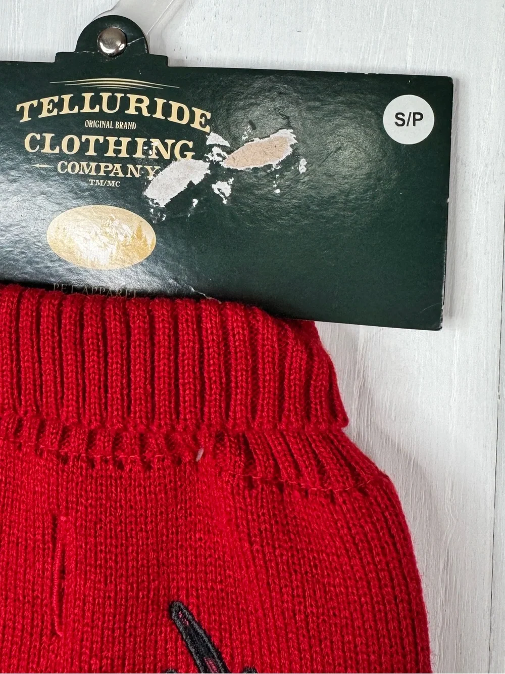 Telluride Clothing Co. Red Buffalo Plaid Reindeer Dog Sweater